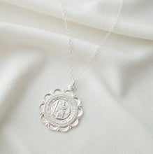 Load image into Gallery viewer, Traveler&#39;s Gold Coin Medallion Necklace (St Christopher Luxe) // 14K Gold filled // Gold Coin Jewelry // Minimalist jewelry