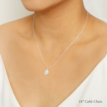 Load image into Gallery viewer, Traveler&#39;s Protection Small Silver Coin Necklace (St Christopher Spiro) // Sterling Silver // 14K Gold filled // Religious Jewelry