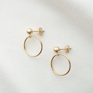 Dainty Gold Infinity Circle Stud Earrings (Lazio) // Gifts for her // Dainty earrings