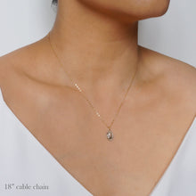 Load image into Gallery viewer, Traveler&#39;s Protection Small Silver Coin Necklace (St Christopher Spiro) // Sterling Silver // 14K Gold filled // Religious Jewelry