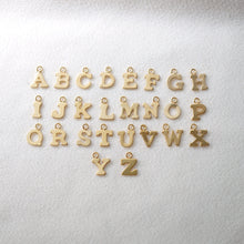 Load image into Gallery viewer, Tiny Gold Initial Charm Necklace (Maraval) // Initial necklace // Personalized necklace // Gold Filled Jewelry