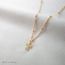 Load image into Gallery viewer, Tiny Gold Initial Charm Necklace (Maraval) // Initial necklace // Personalized necklace // Gold Filled Jewelry