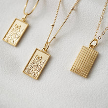 Load image into Gallery viewer, Traveler&#39;s Protection Gold Vermeil Necklace (St Christopher Kane) // 14K Gold filled Chain // Gold Vermeil Pendant // Minimalist jewelry