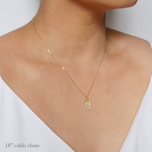 Load image into Gallery viewer, Traveler&#39;s Protection Gold Vermeil Necklace (St Christopher Kane) // 14K Gold filled Chain // Gold Vermeil Pendant // Minimalist jewelry