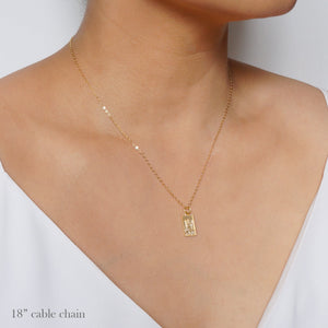 Traveler's Protection Gold Vermeil Necklace (St Christopher Kane) // 14K Gold filled Chain // Gold Vermeil Pendant // Minimalist jewelry