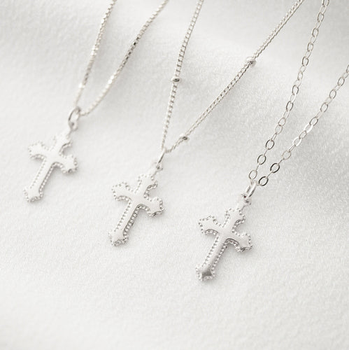 Tiny Sterling Silver Cross Necklace (Jada) // 14K Gold filled // Religious jewelry // Minimalist jewelry
