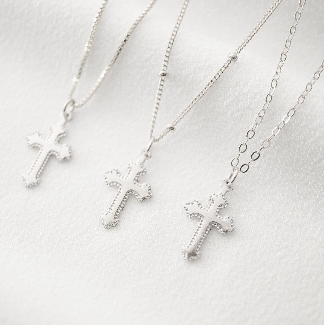 Tiny Sterling Silver Cross Necklace (Jada) // 14K Gold filled // Religious jewelry // Minimalist jewelry