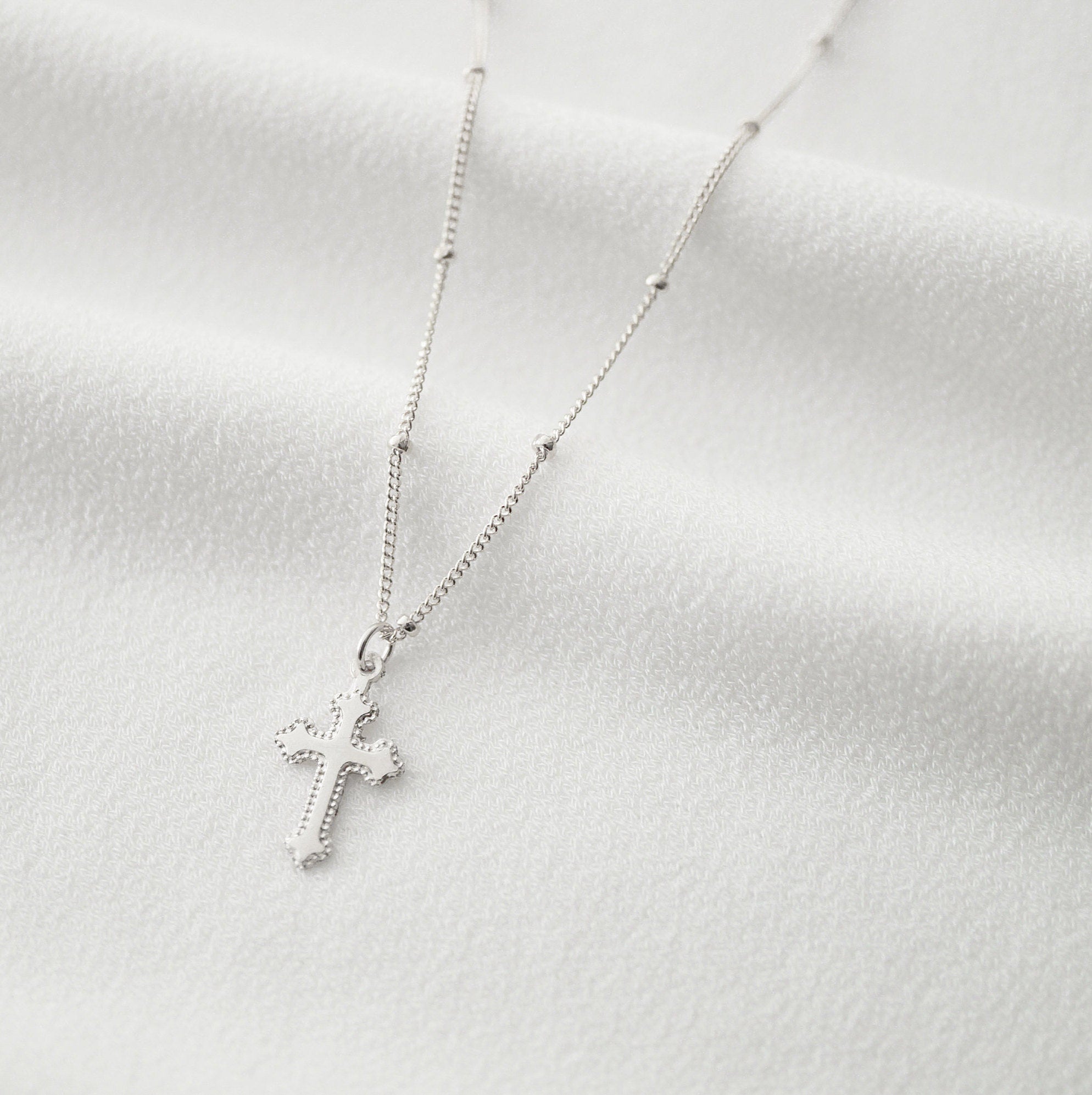 Tiny Sterling Silver Cross Necklace (Jada) // 14K Gold filled // Religious jewelry // Minimalist jewelry