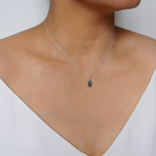 Load image into Gallery viewer, Labradorite Teardrop Sterling Silver Necklace (Isla) // Gift for her // Minimalist necklace //