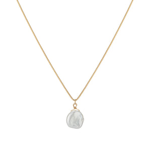 Baroque Pearl Gold Necklace (Sirene) // 14K Gold filled Necklace // Bridal jewelry // Handmade jewelry // June birthstone