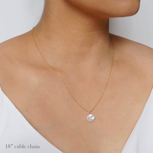 Keshi Pearl Gold Necklace (Pacey) // Rose Gold and Silver // Bridal jewelry // Handmade jewelry // June birthstone